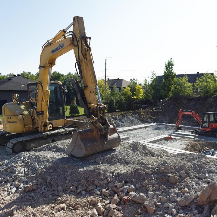 New house excavation Estrie